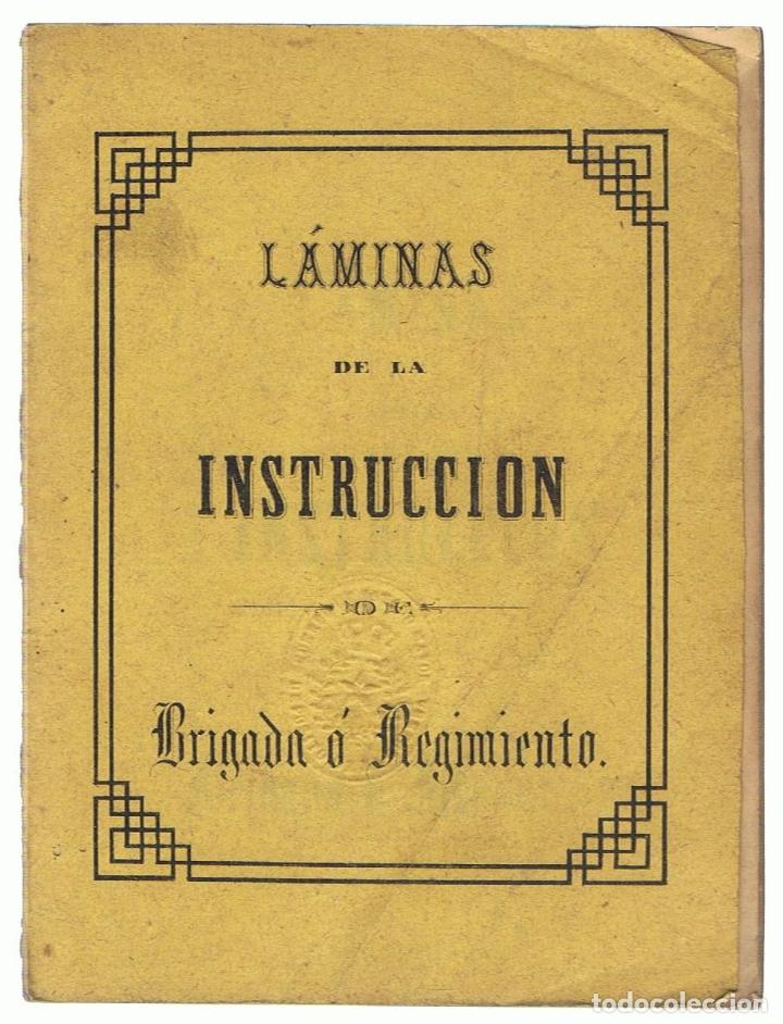 Libros: L&Aacute;MINAS DE LA INSTRUCCI&Oacute;N DE BRIGADA &Oacute; REGIMIENTO - An&oacute;nimo. - Foto 1