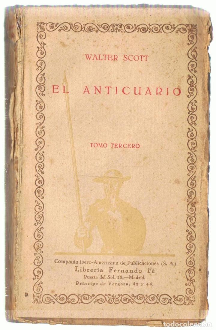 Libros: EL ANTICUARIO. 3 Tomos. - Scott.  Walter, - Foto 2