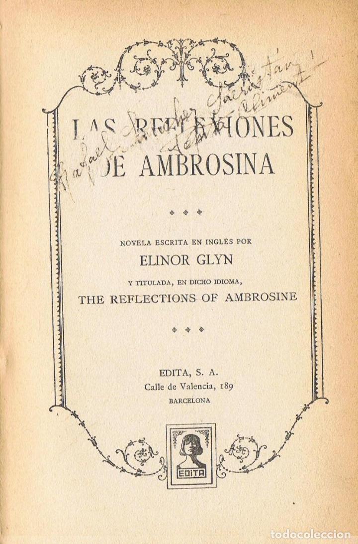 Libros: LAS REFLEXIONES DE AMBROSIA.  - Glyn.  Elinor, - Foto 1