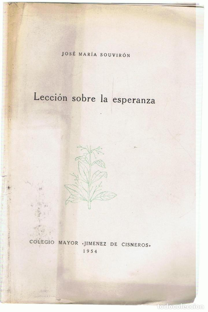 Libros: LECCI&Oacute;N SOBRE LA ESPERANZA - Souvir&oacute;n.  Jos&eacute; M.&ordf; - Foto 1