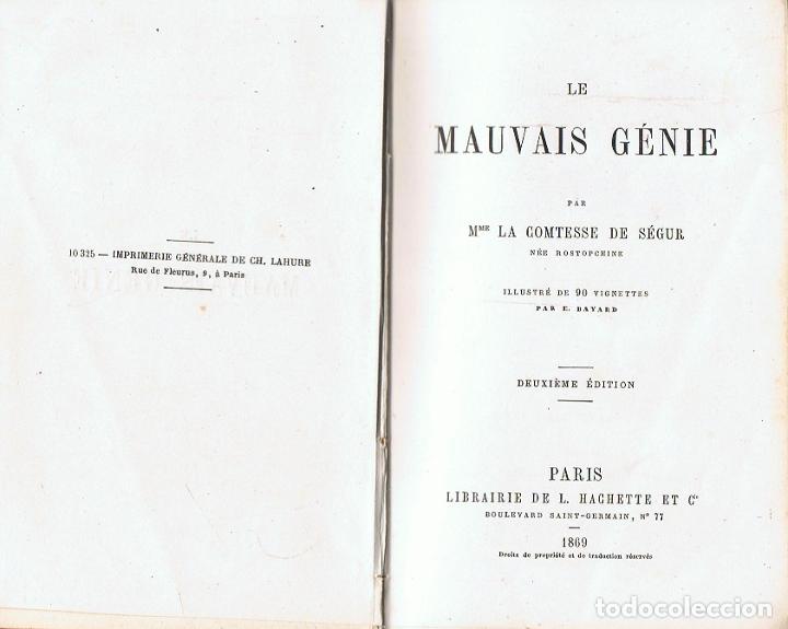 Libros: LE MAUVAIS G&Eacute;NIE - S&eacute;gur.  Mme. La Comtesse de, - Foto 1