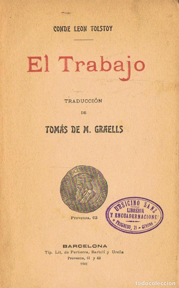 Libros: EL TRABAJO - Tolstoy.  Conde Le&oacute;n - Foto 1