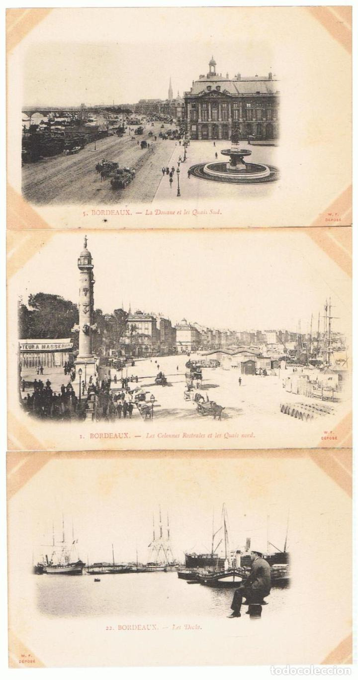 Libros: CONJUNTO DE 5 POSTALES DE BORDEAUX (Francia).  - Tarjetas Postales. - Foto 2