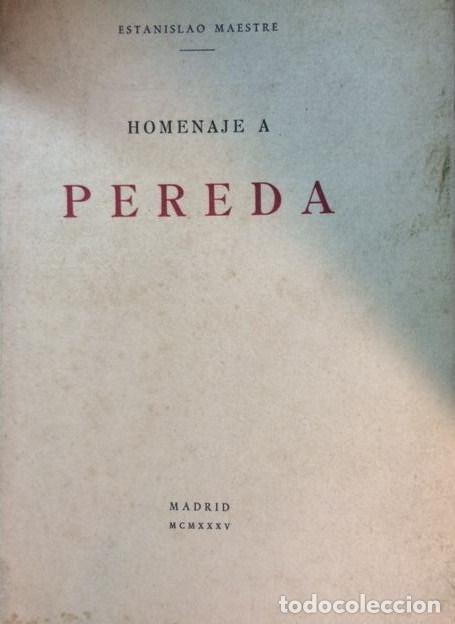 Libros: HOMENAJE A PEREDA. - Maestre, Estanislao. - Foto 1