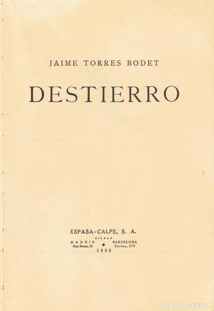 Libros: DESTIERRO. (poes&iacute;a)  - Torres Bodet.  Jaime, - Foto 2
