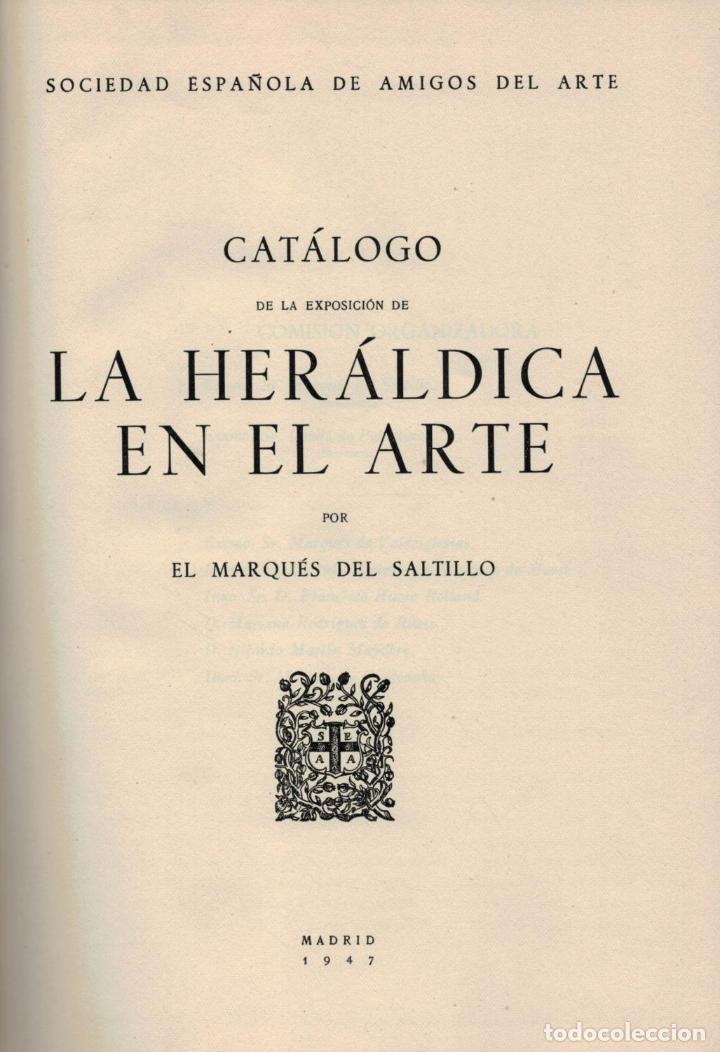 Libros: CAT&Aacute;LOGO DE LA EXPOSICI&Oacute;N DE LA HER&Aacute;LDICA EN EL ARTE. - Saltillo.  Marqu&eacute;s del, - Foto 1