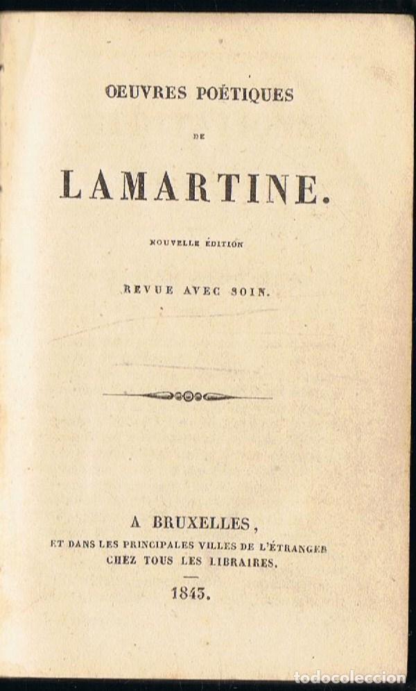 Libros: OEUVRES PO&Eacute;TIQUES - Lamartine. - Foto 1