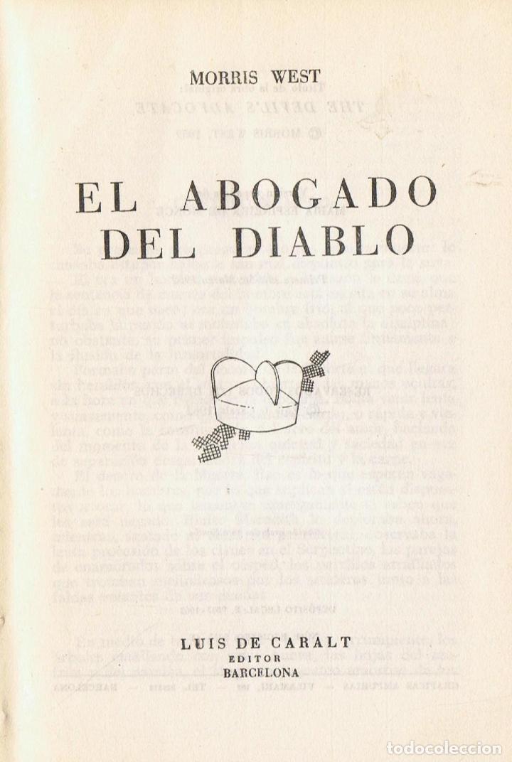 Libros: EL ABOGADO DEL DIABLO. - West.  Morris - Foto 1