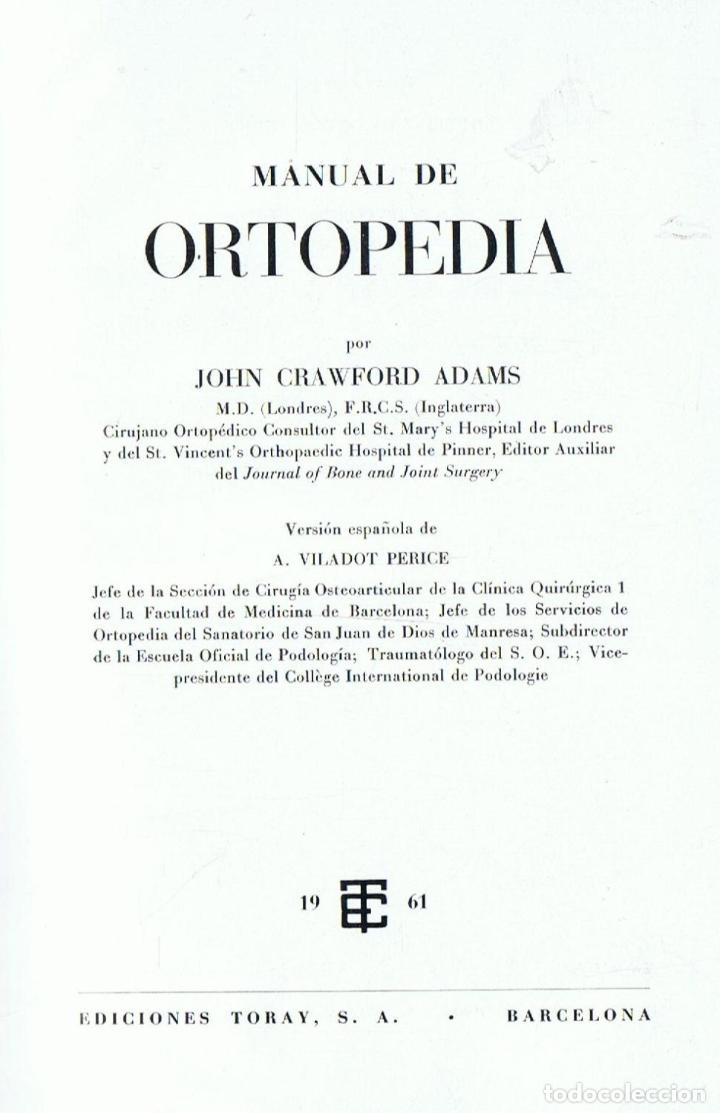 Libros: MANUAL DE ORTOPEDIA - Crawford Adams.  John - Foto 1
