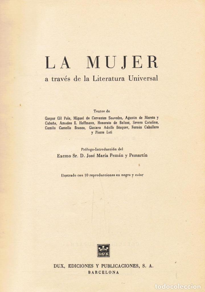 Libros: LA MUJER A TRAV&Eacute;S DE LA LITERATURA UNIVERSAL. - Foto 1