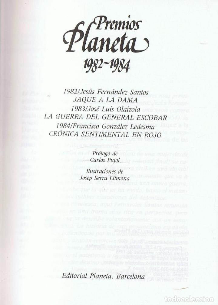 Libros: JAQUE A LA DAMA * LA GUERRA DEL GENERAL ESCOBAR * CR&Oacute;NICA SENTIMENTAL EN ROJO - Foto 1