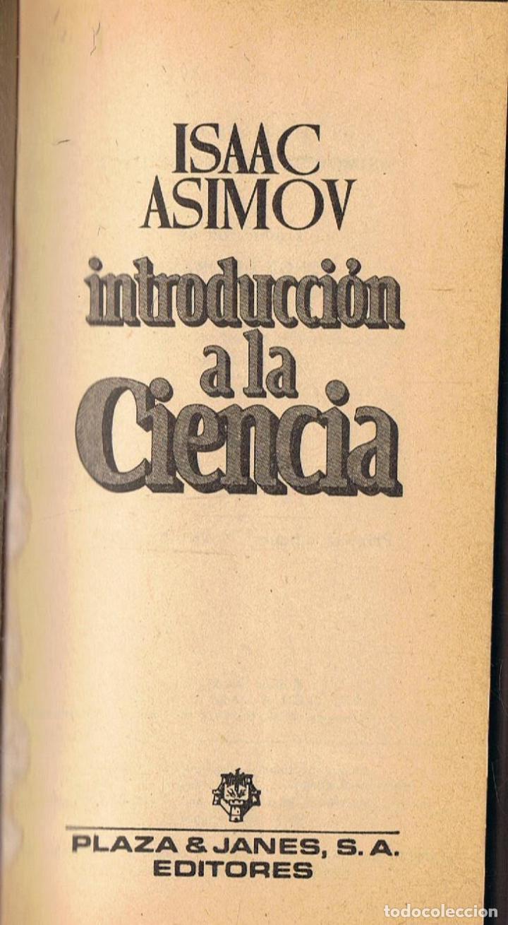 Libros: INTRODUCCI&Oacute;N A LA CIENCIA. - Foto 1