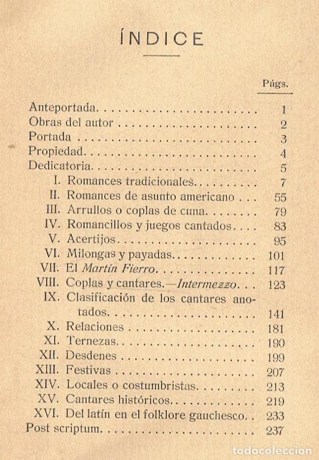 Libros: ROMANCERILLO DEL PLATA. Contribuci&oacute;n al estudio del Romancero R&iacute;o Platense. - Foto 2