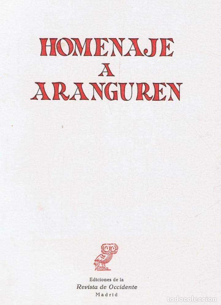 Libros: HOMENAJE A ARANGUREN - Foto 1