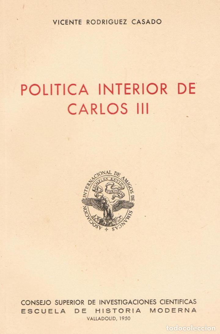 Libros: POL&Iacute;TICA INTERIOR DE CARLOS III. - Foto 1