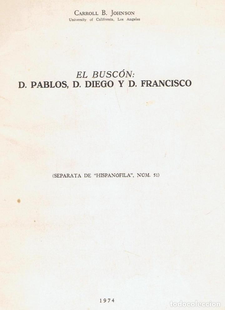 Libros: EL BUSC&Oacute;N: D. PABLOS, D. DIEGO Y D. FRANCISCO - Foto 1