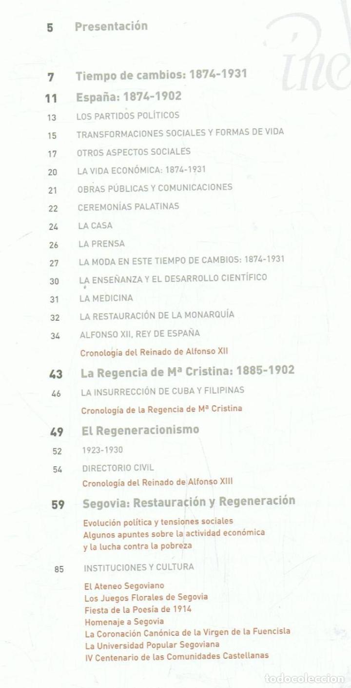 Libros: TIEMPO DE CAMBIOS. SEGOVIA 1874 - 1931 - Foto 2