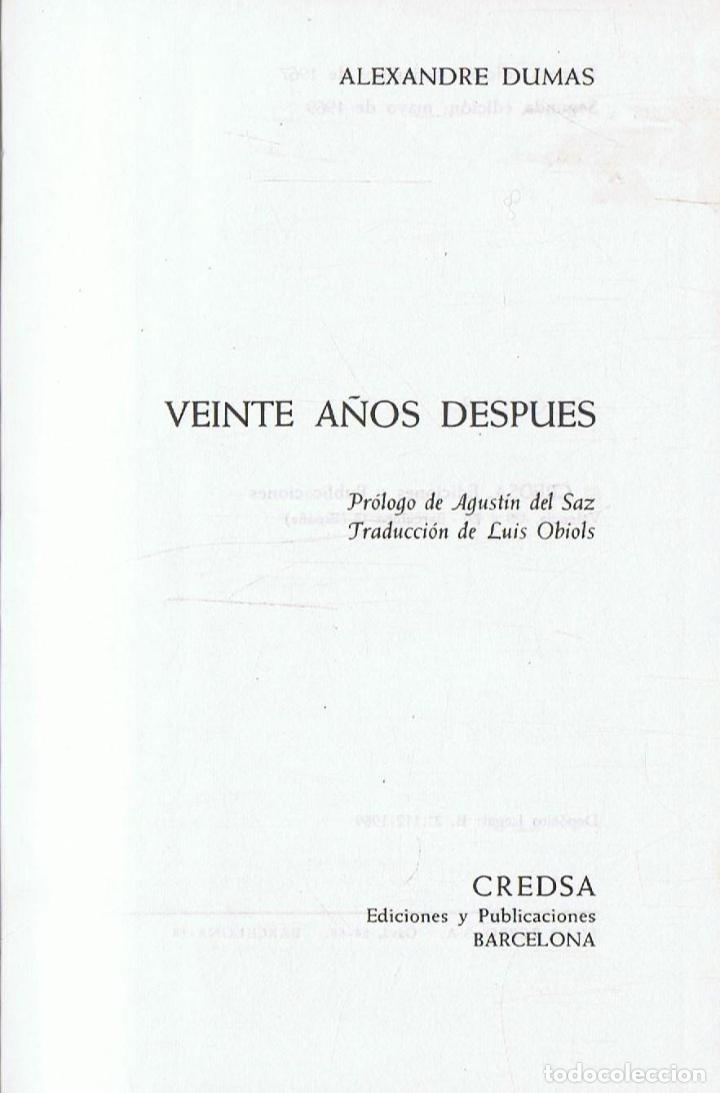 Libros: VEINTE A&Ntilde;OS DESPUES - Foto 1