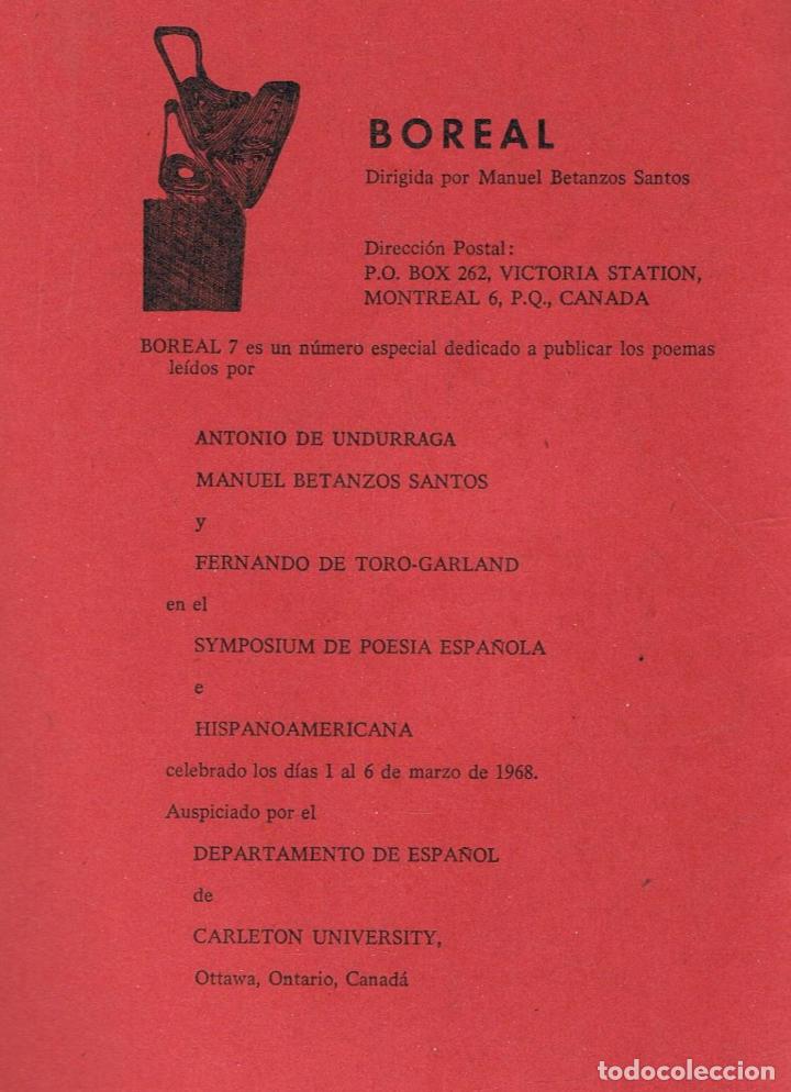 Libros: BOREAL. N&ordm; 7. POES&Iacute;A ESPA&Ntilde;OLA EN EL CANADA - Foto 2