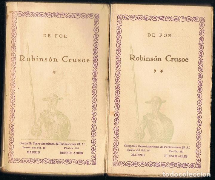 Libros: ROBINS&Oacute;N CRUSOE. 2 Tomos - Foto 1