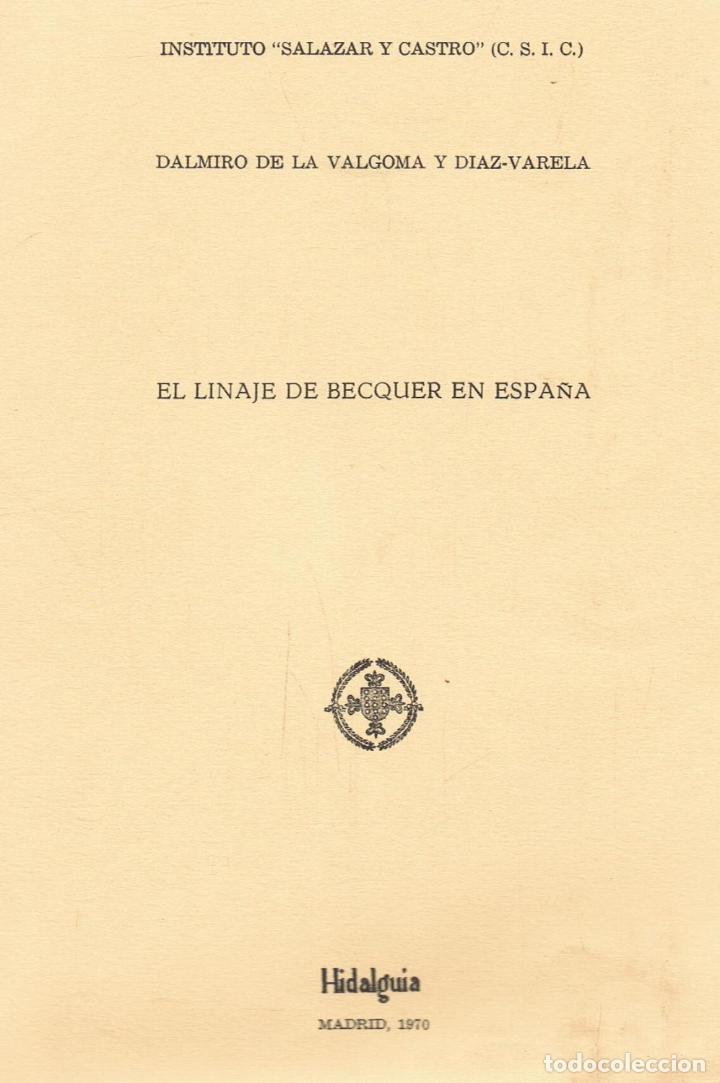 Libros: EL LINAJE DE BECQUER EN ESPA&Ntilde;A - Foto 1