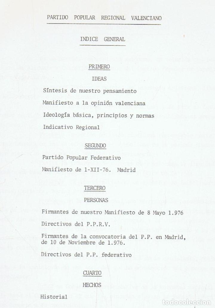 Libros: PARTIDO POPULAR REGIONAL VALENCIANO. PROGRAMA IDEOL&Oacute;GICO - Foto 2