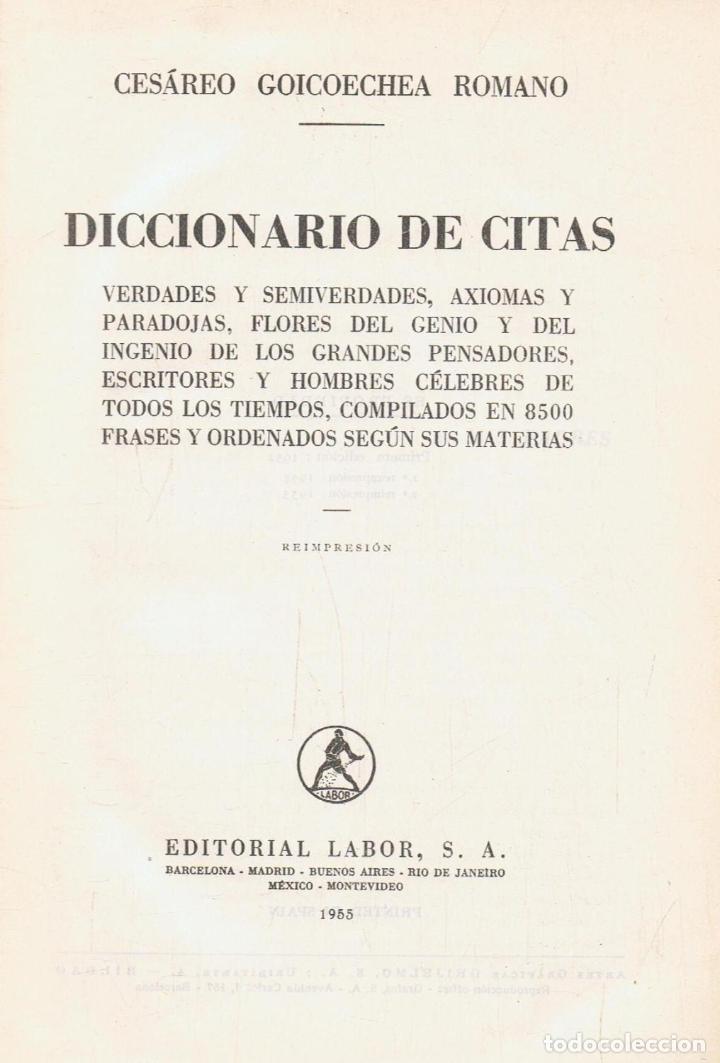 Libros: DICCIONARIO DE CITAS - Foto 1