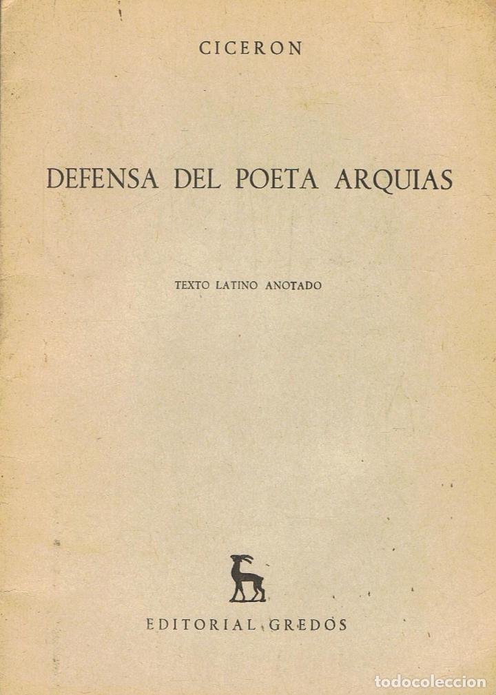 Libros: DEFENSA DEL POETA ARQUIAS - Foto 1