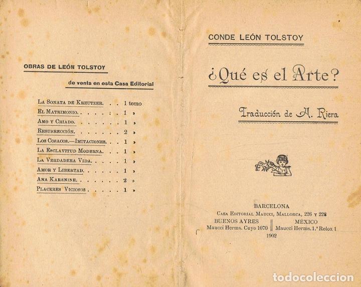 Libros: &iquest;QU&Eacute; ES EL ARTE?. - Foto 1