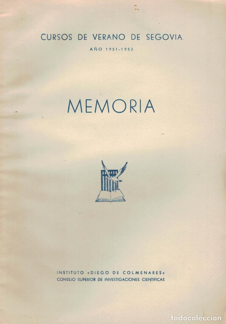 Libros: MEMORIA. A&Ntilde;OS 1951-52 - Foto 1