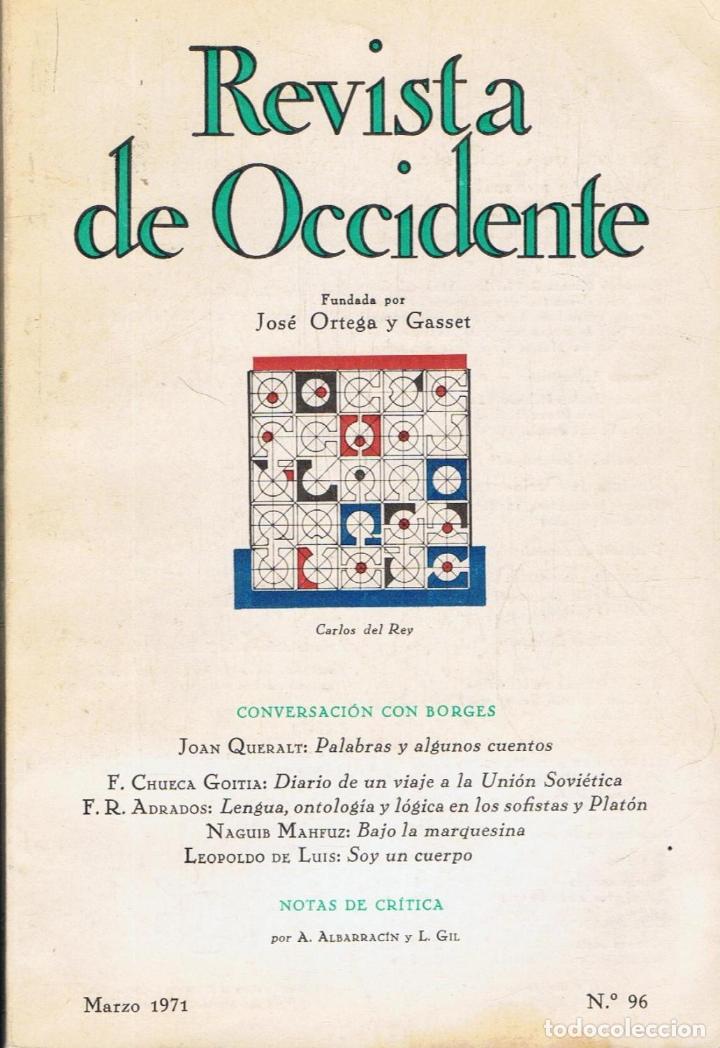 Libros: REVISTA DE OCCIDENTE. Marzo 1971. N&ordm; 96 - Foto 1