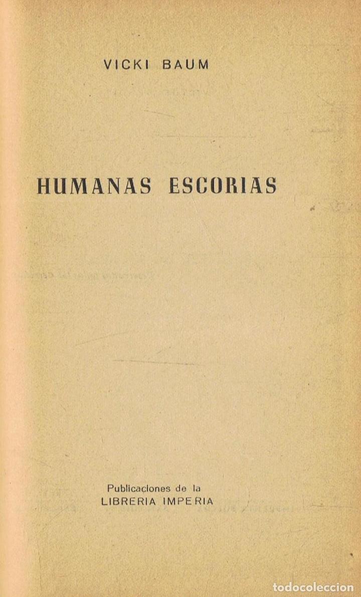 Libros: HUMANAS ESCORIAS - Foto 1