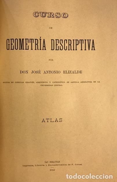 Libros: CURSO DE GEOMETR&Iacute;A DESCRIPTIVA. Texto y Atlas. - Foto 2