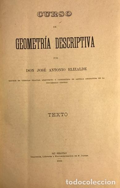 Libros: CURSO DE GEOMETR&Iacute;A DESCRIPTIVA. Texto y Atlas. - Foto 1