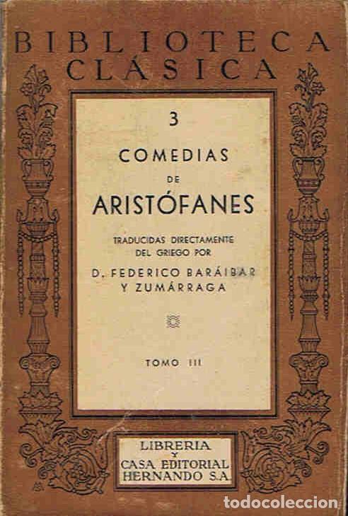 Libros: COMEDIAS. 3 Tomos. - Arist&oacute;fanes. - Foto 4