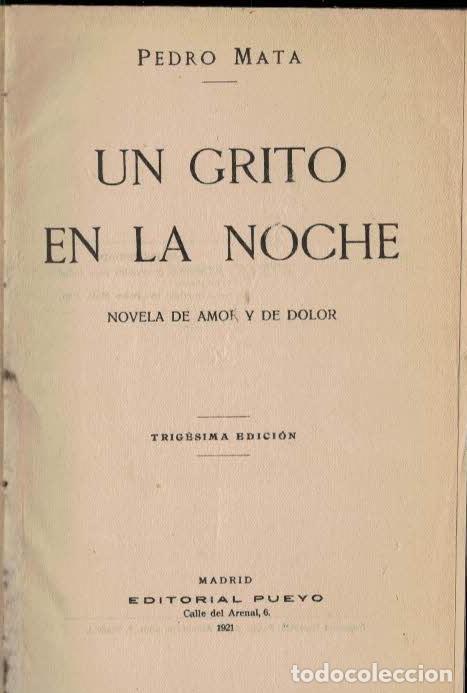 Libros: UN GRITO EN LA NOCHE. - Mata. Pedro, - Foto 1