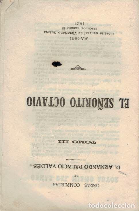 Libros: EL SE&Ntilde;ORITO OCTAVIO. - Palacio Vald&eacute;s. Armando, - Foto 1