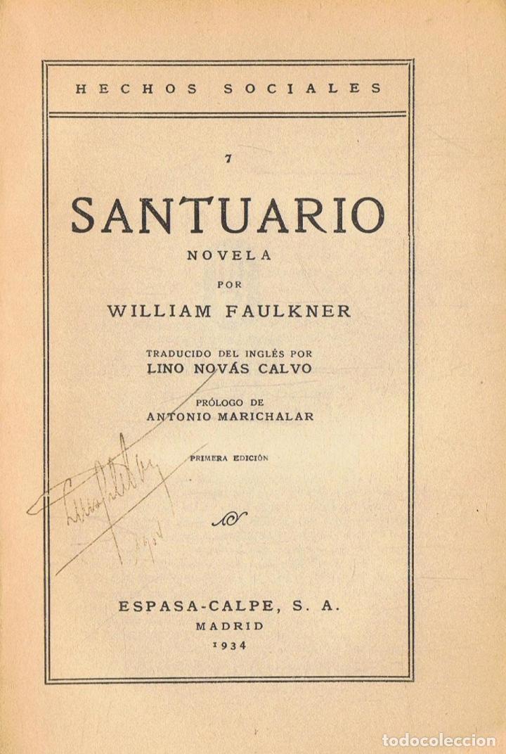 Libros: SANTUARIO. - Faulkner. William, - Foto 1