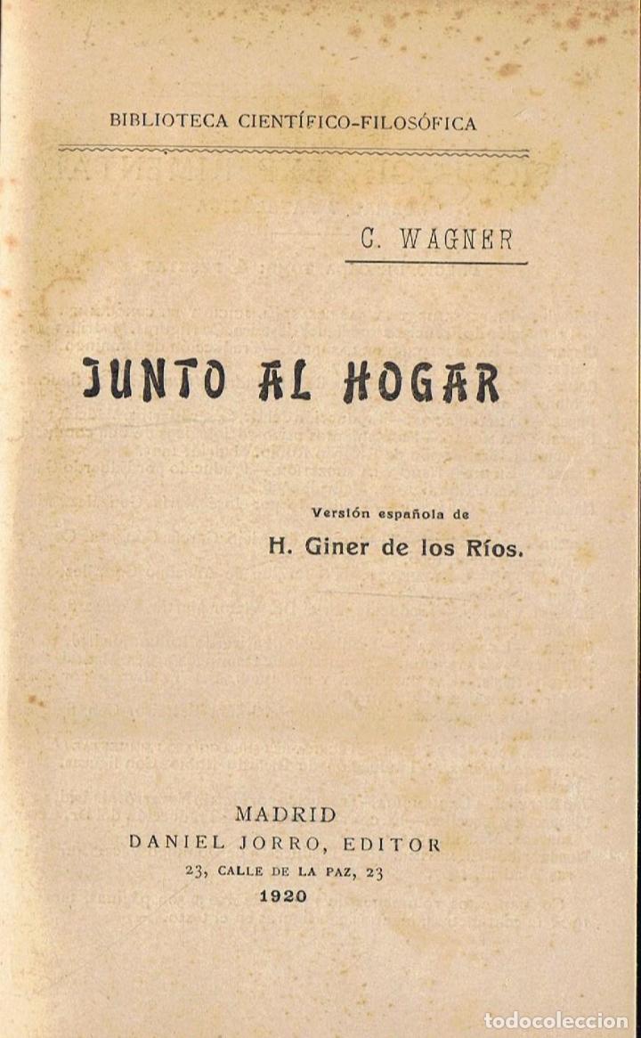Libros: JUNTO AL HOGAR. - Wagner. C., - Foto 1