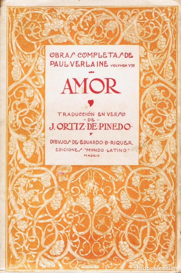 Libros: AMOR. - Verlaine. Paul, - Foto 1