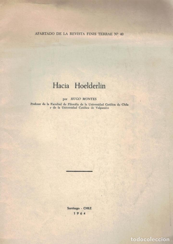 Libros: HACIA HOELDERLIN. - Montes. Hugo, - Foto 1