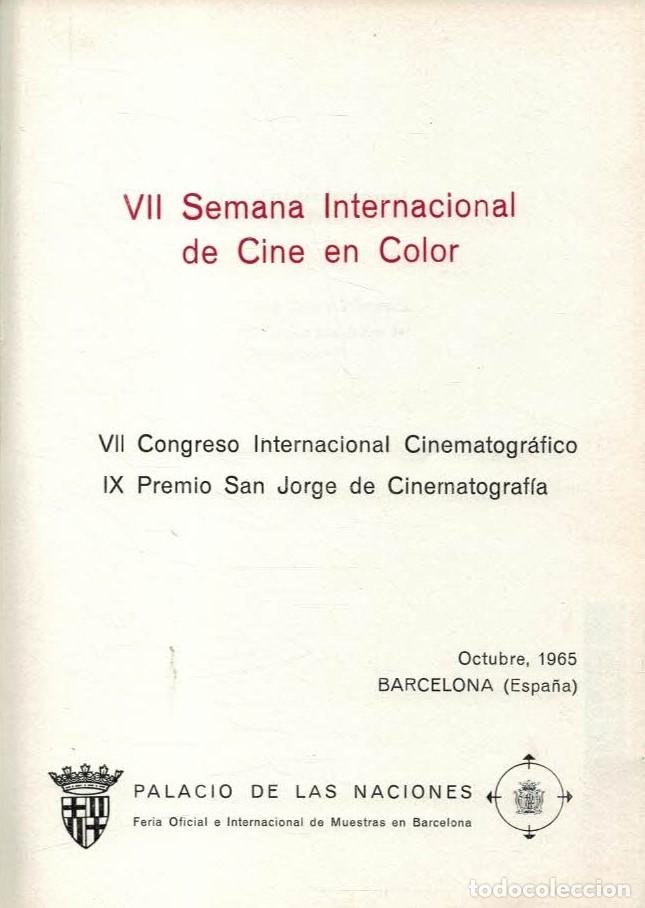 Libros: VII SEMANA INTERNACIONAL DE CINE EN COLOR. 1965. - Catalogo. - Foto 2