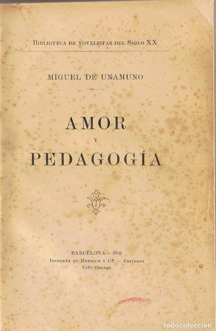 Libros: AMOR Y PEDAGOGIA. - Unamuno. Miguel de, - Foto 1