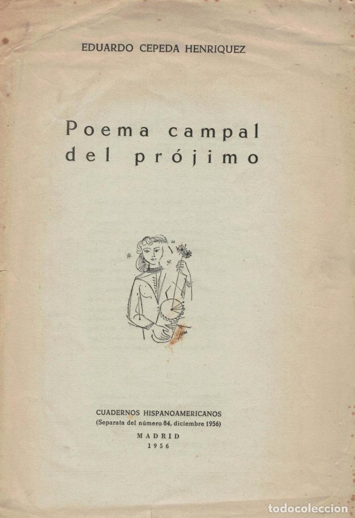 Libros: POEMA CAMPAL DEL PR&Oacute;JIMO. - Cepeda Henriquez. Eduardo, - Foto 1