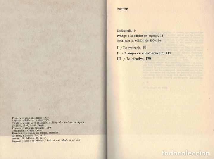 Libros: HOMBRES EN GUERRA. Alvah Bessie. - Foto 3