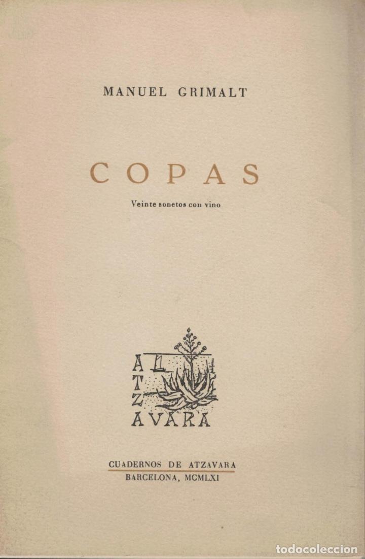Libros: COPAS. VEINTE SONETOS CON VINO. - Grimalt. Manuel, - Foto 1