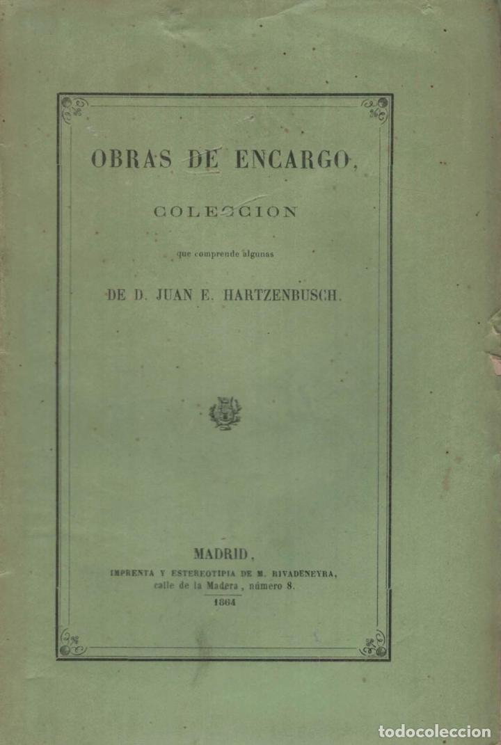 Libros: OBRAS DE ENCARGO. - Hartzenbusch. Juan E., - Foto 1