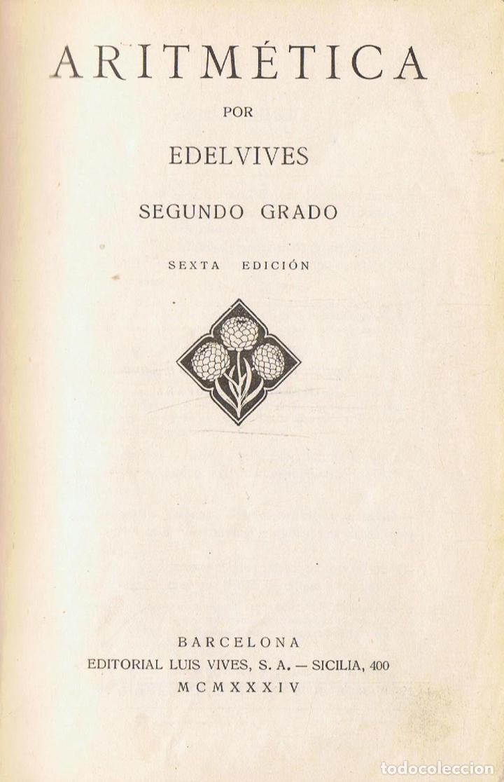 Libros: ARITM&Eacute;TICA. - Edelvives. - Foto 1