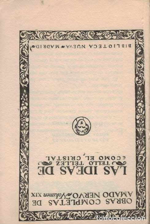 Libros: LAS IDEAS DE TELLO T&Eacute;LLEZ. COMO EL CRISTAL. - Nervo. Amado, - Foto 1