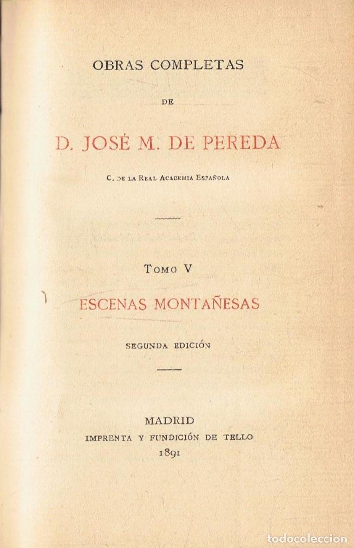 Libros: ESCENAS MONTA&Ntilde;ESAS. - Pereda. Jos&eacute; M.&ordf; de, - Foto 1